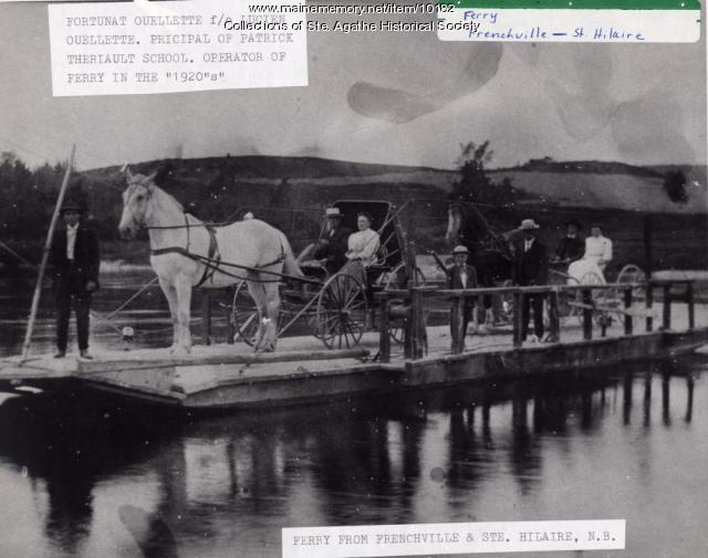 Ferry from Frenchville to Ste. Hilaire in the 1920s